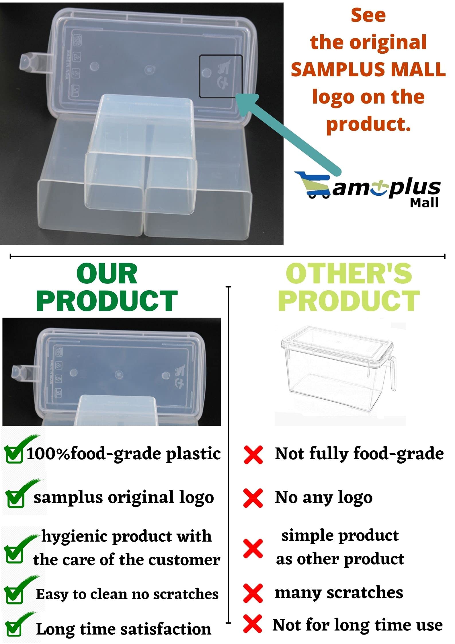 Samplus Mall Plastic Box - 5L, Clear